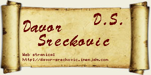Davor Srećković vizit kartica